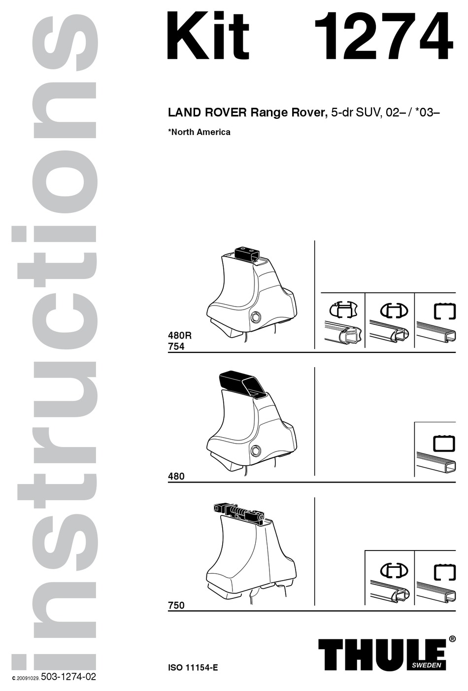 THULE 1274 INSTRUCTIONS MANUAL Pdf Download ManualsLib