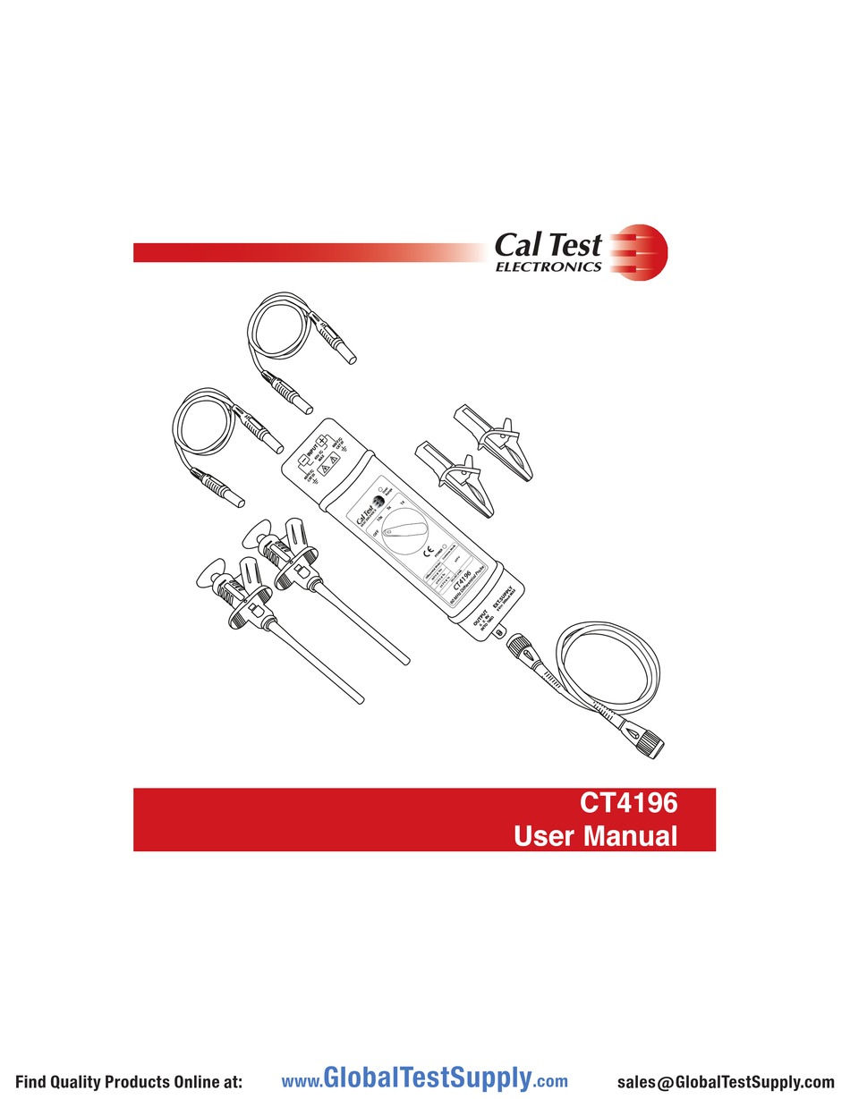 CAL TEST ELECTRONICS CT4196 USER MANUAL Pdf Download ManualsLib