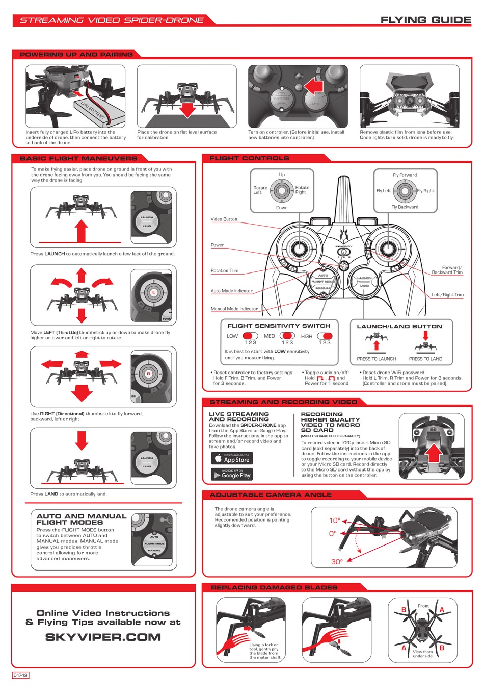 sky viper hover racer manual