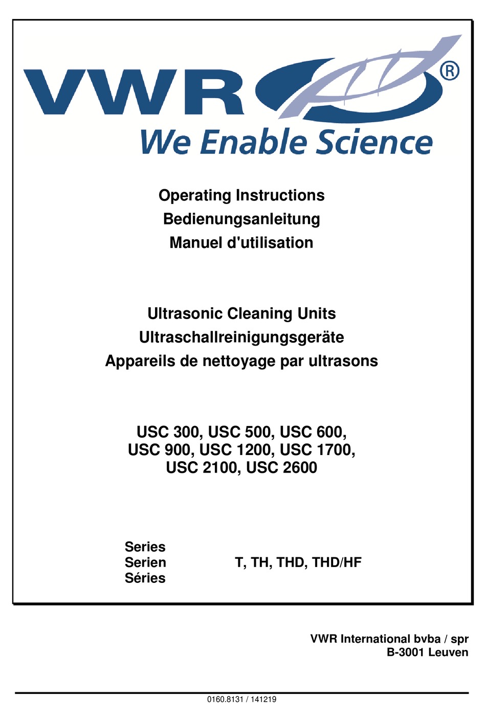 VWR® USC, Bains de nettoyage à ultrasons