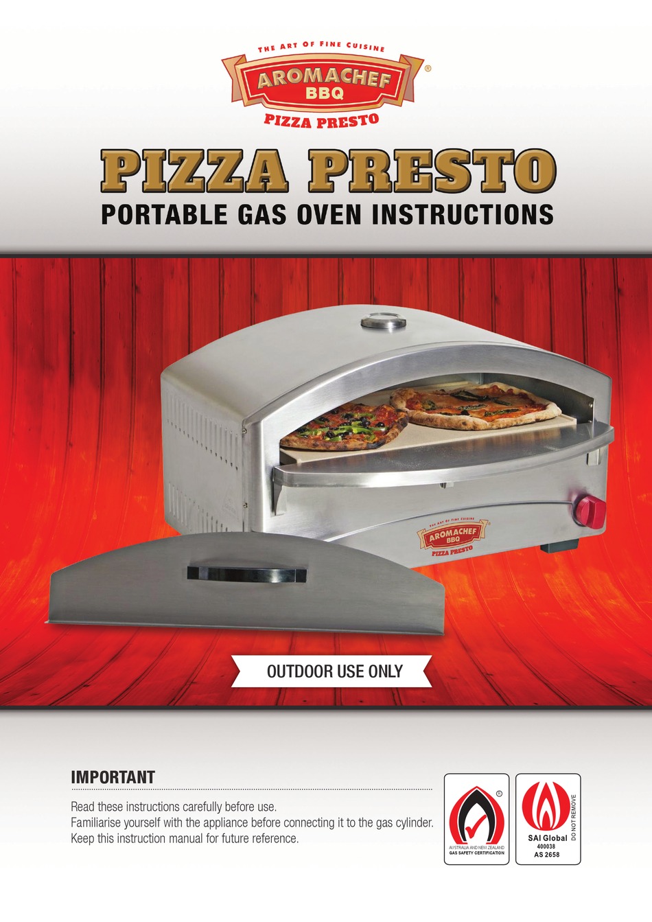 AROMACHEF PIZZA PRESTO INSTRUCTIONS MANUAL Pdf Download ManualsLib