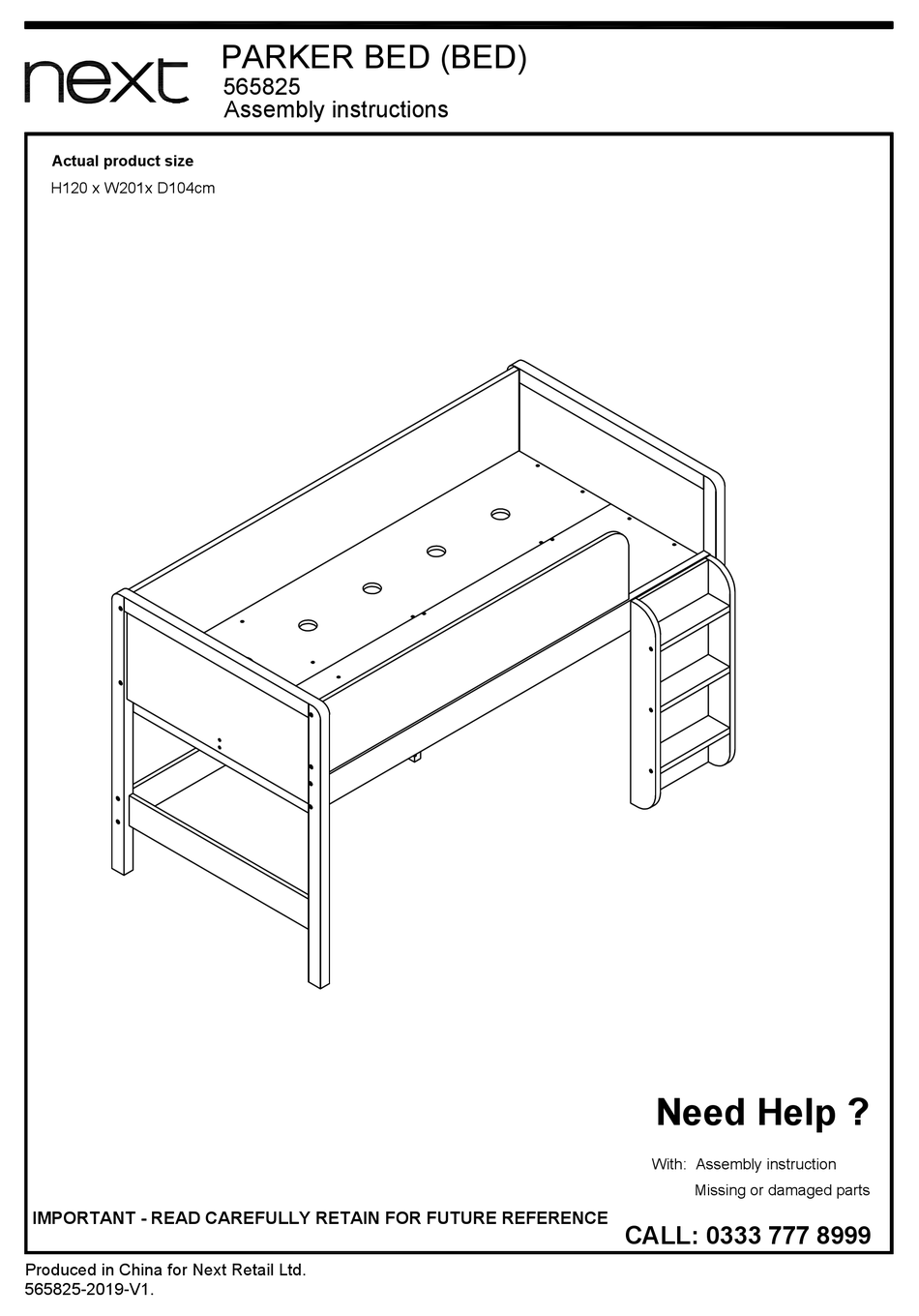 Next Parker Bed Assembly Instructions Manual Pdf Download Manualslib