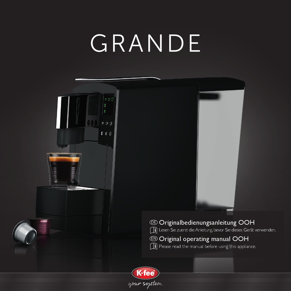 KFEE GRANDE ORIGINAL OPERATING MANUAL Pdf Download ManualsLib