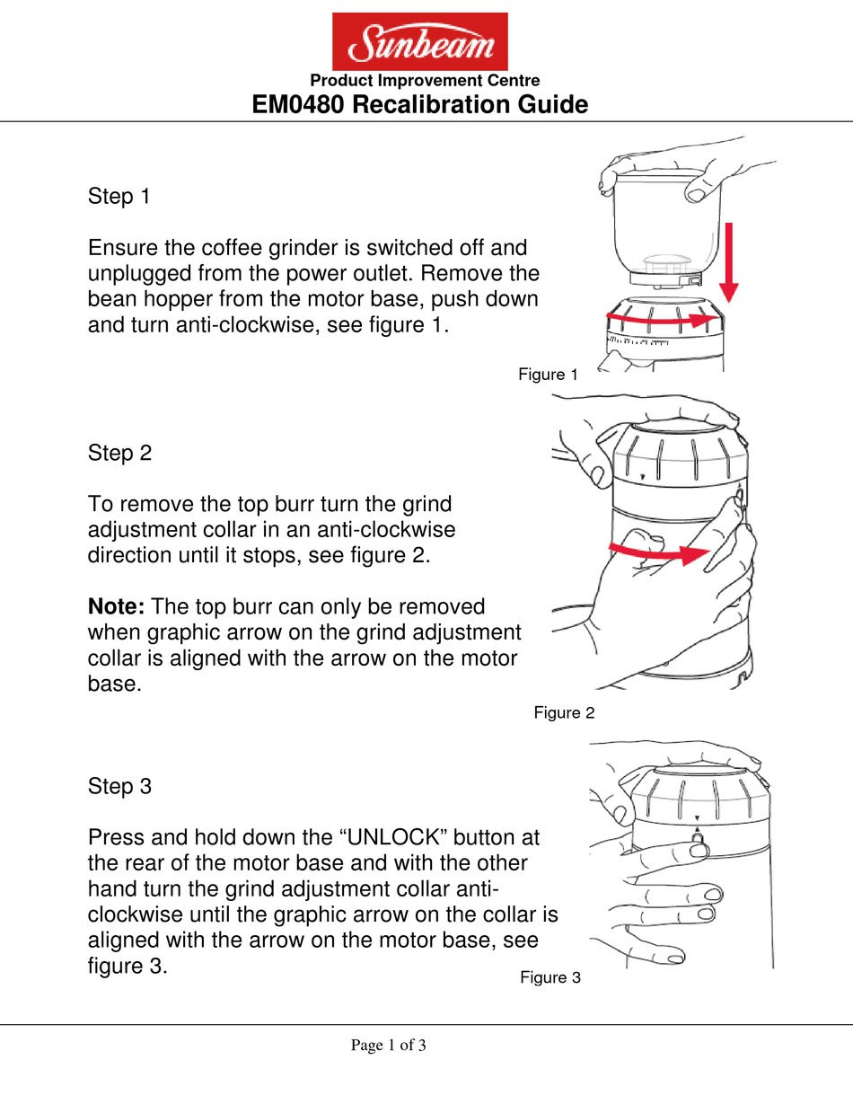 SUNBEAM EM0480 RECALIBRATION MANUAL Pdf 