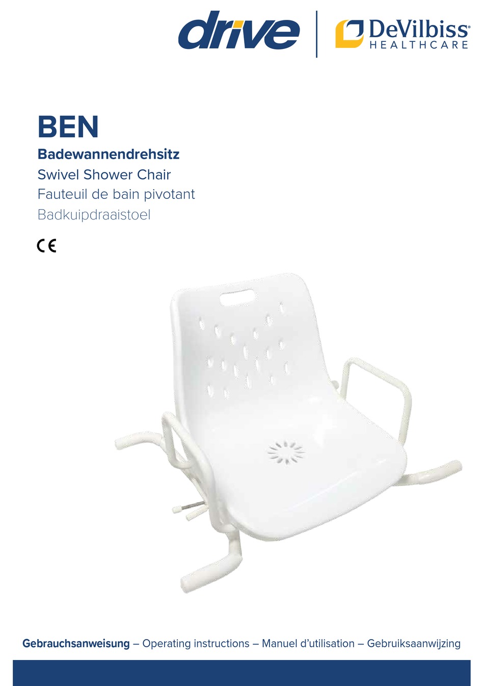 DRIVE MEDICAL SWIVEL SHOWER CHAIR BEN OPERATING INSTRUCTIONS MANUAL Pdf
