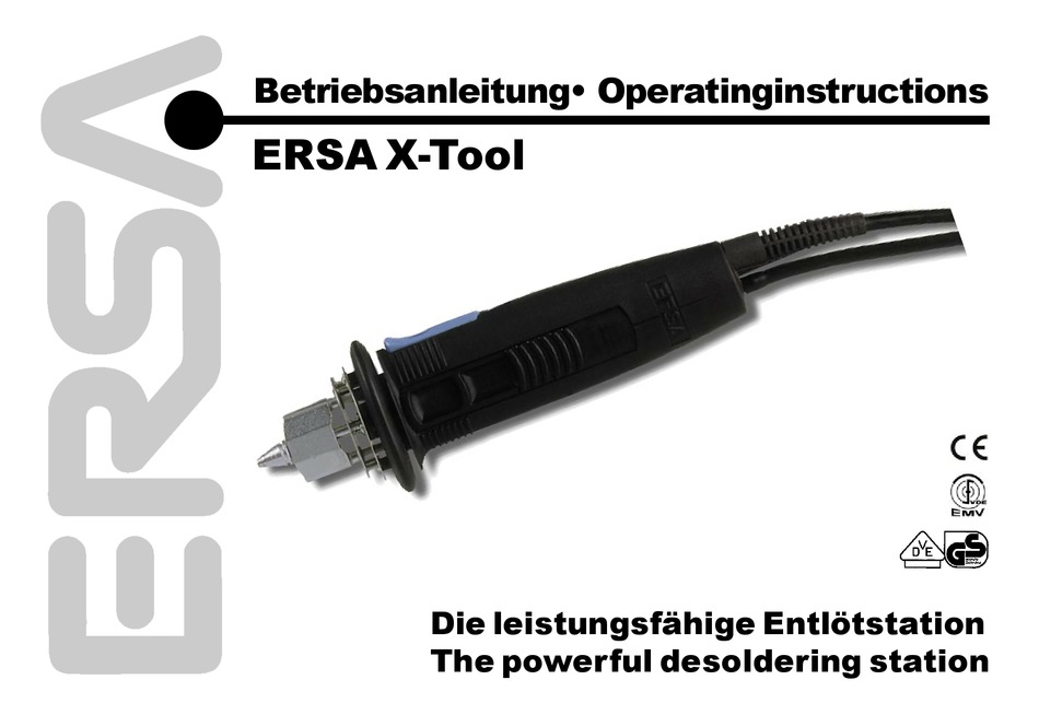 KURTZ ERSA X-TOOL OPERATING INSTRUCTIONS MANUAL Pdf Download | ManualsLib