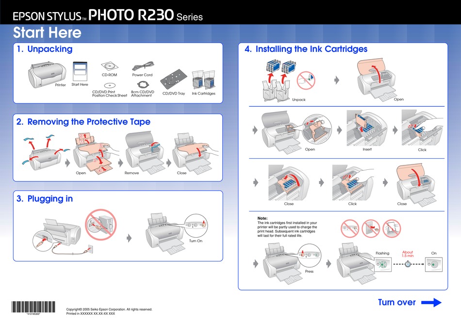Epson Stylus Photo R230 Series Start Here Pdf Download Manualslib 7387