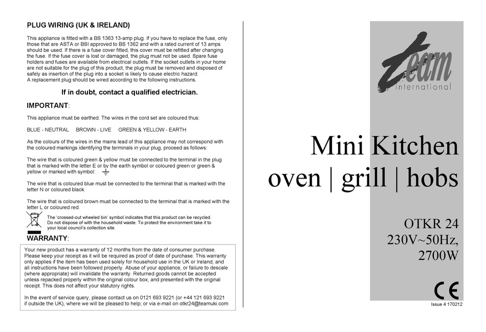 team international mini oven