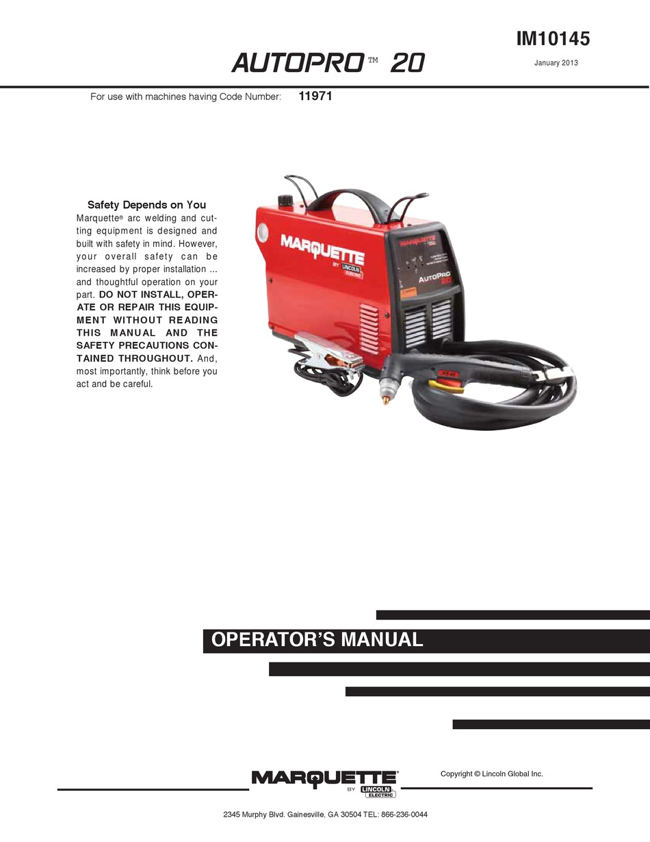 marquette welder manuals