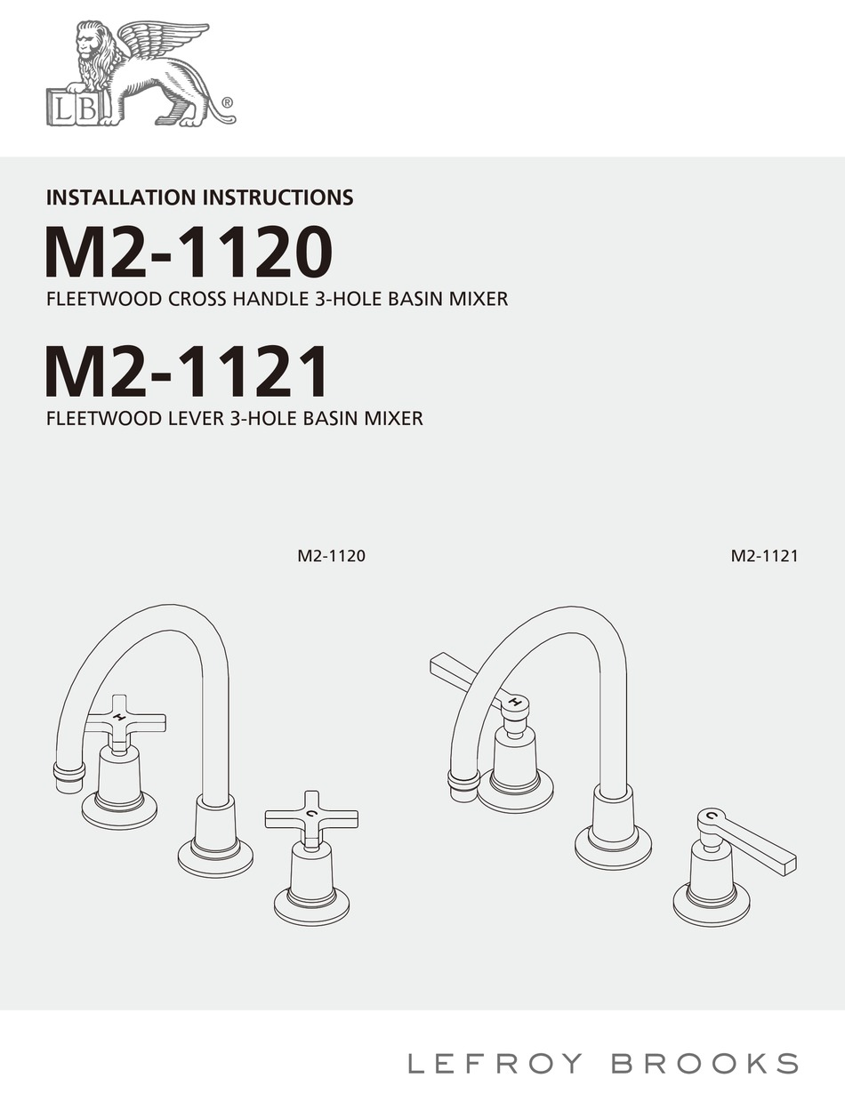 LEFROY BROOKS M21121 INSTALLATION INSTRUCTIONS MANUAL Pdf Download