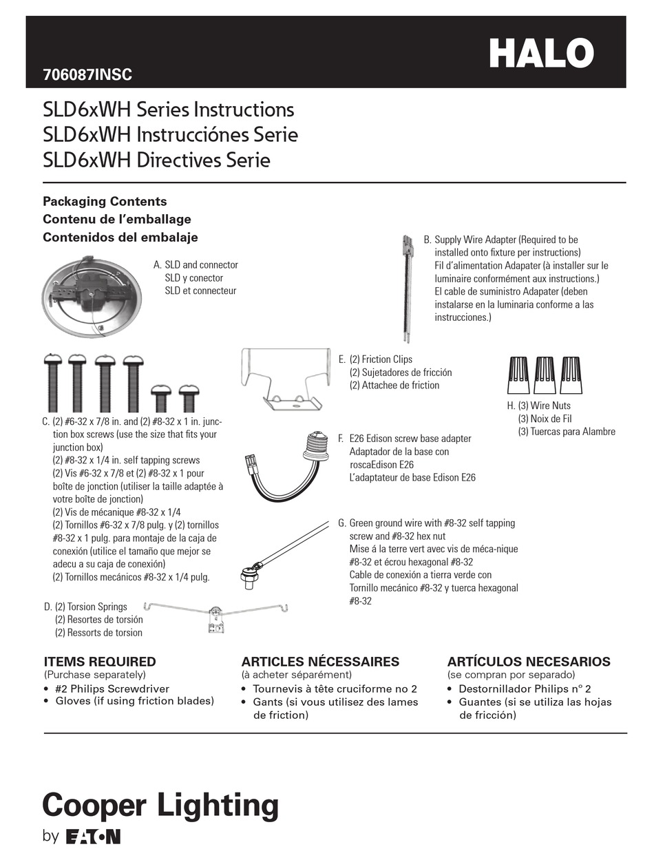 EATON HALO SLD6 WH SERIES INSTRUCTIONS MANUAL Pdf Download ManualsLib