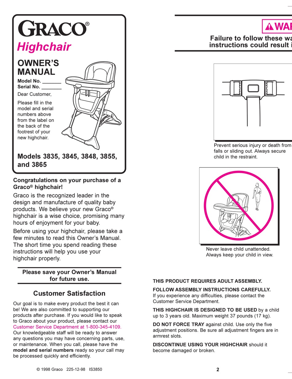 GRACO 3835 OWNER'S MANUAL Pdf Download ManualsLib