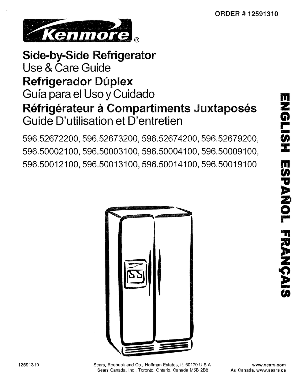 KENMORE 596.52673200 USE & CARE MANUAL Pdf Download ManualsLib