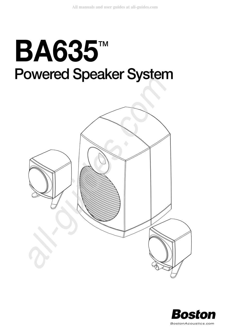 Specifications - Boston Acoustics BA635 Manual [Page 2] | ManualsLib