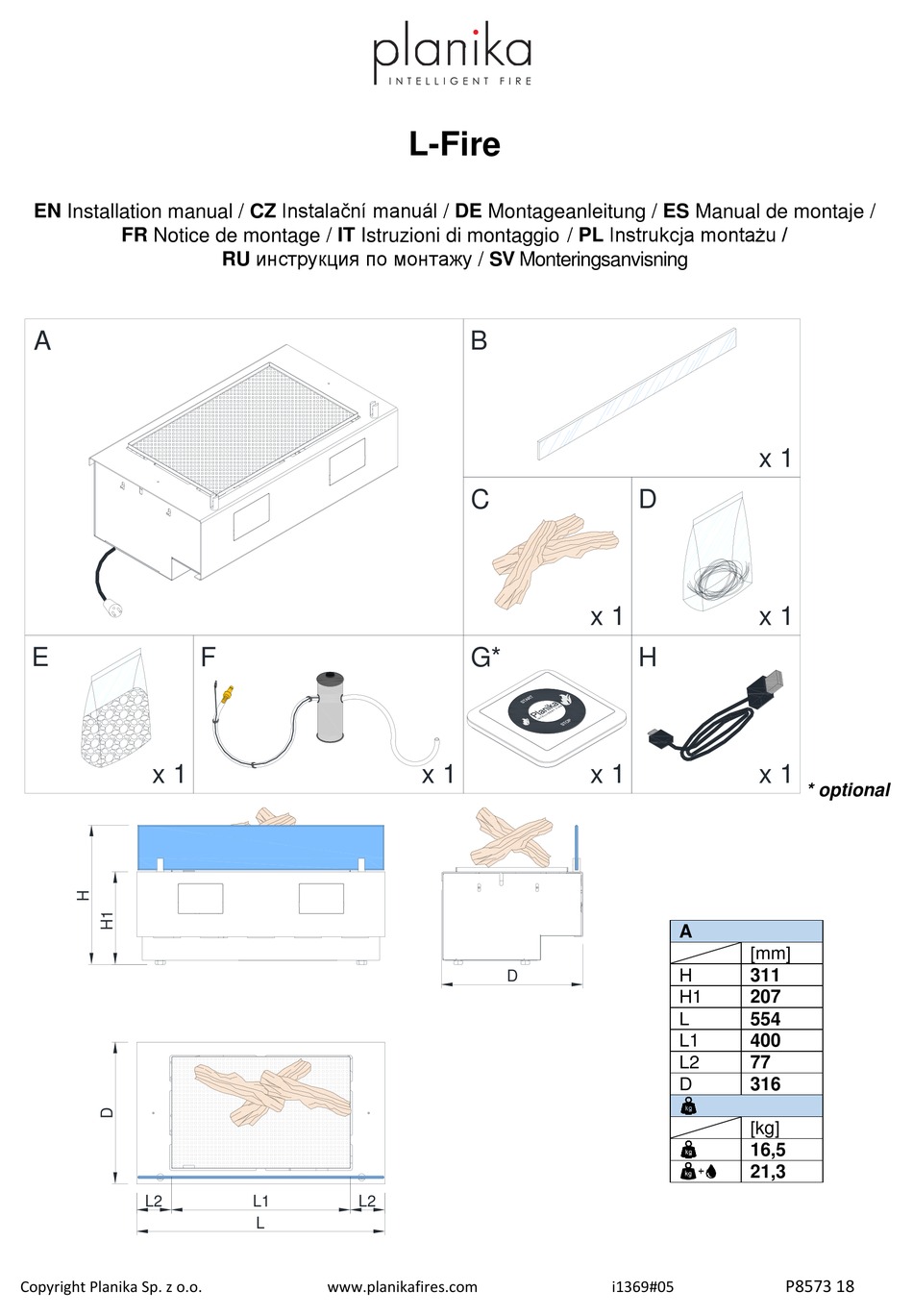 Planika L Fire Installation Manual Pdf Download Manualslib