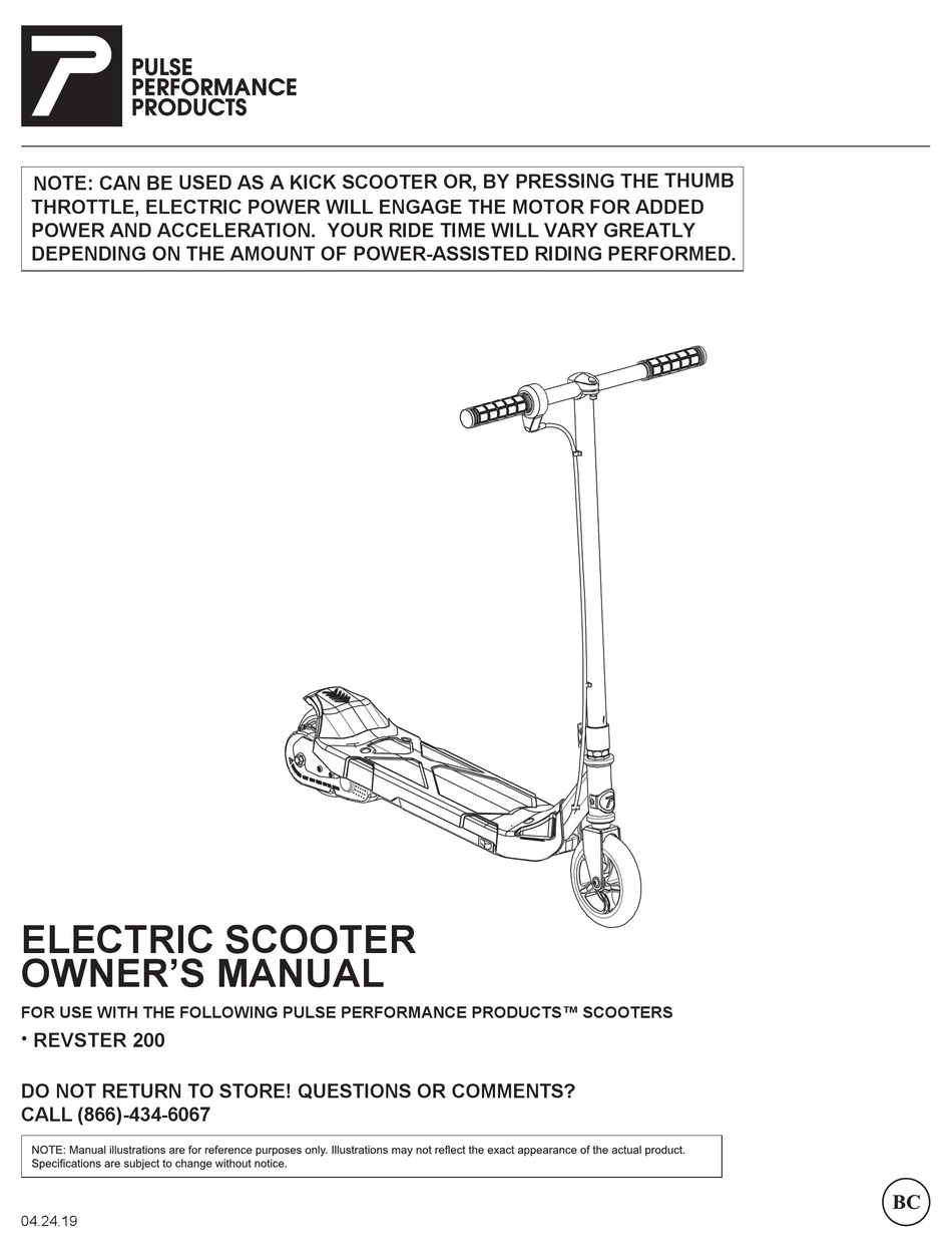 Pulse Performance Electric Scooter Wiring Diagram