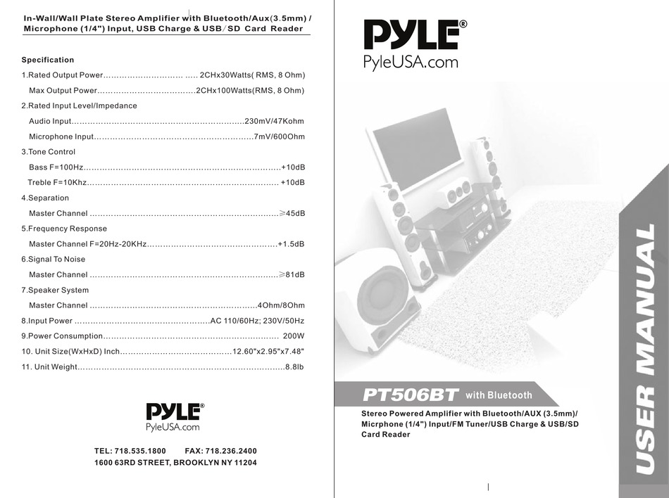 PYLE PT506BT USER MANUAL Pdf Download | ManualsLib