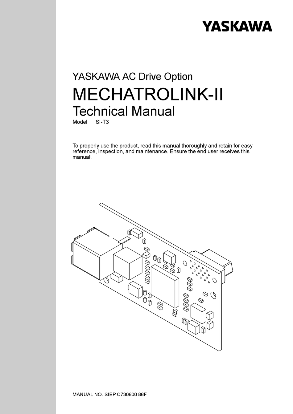 Yaskawa Mechatrolink-ii Si-t3 Technical Manual Pdf Download 