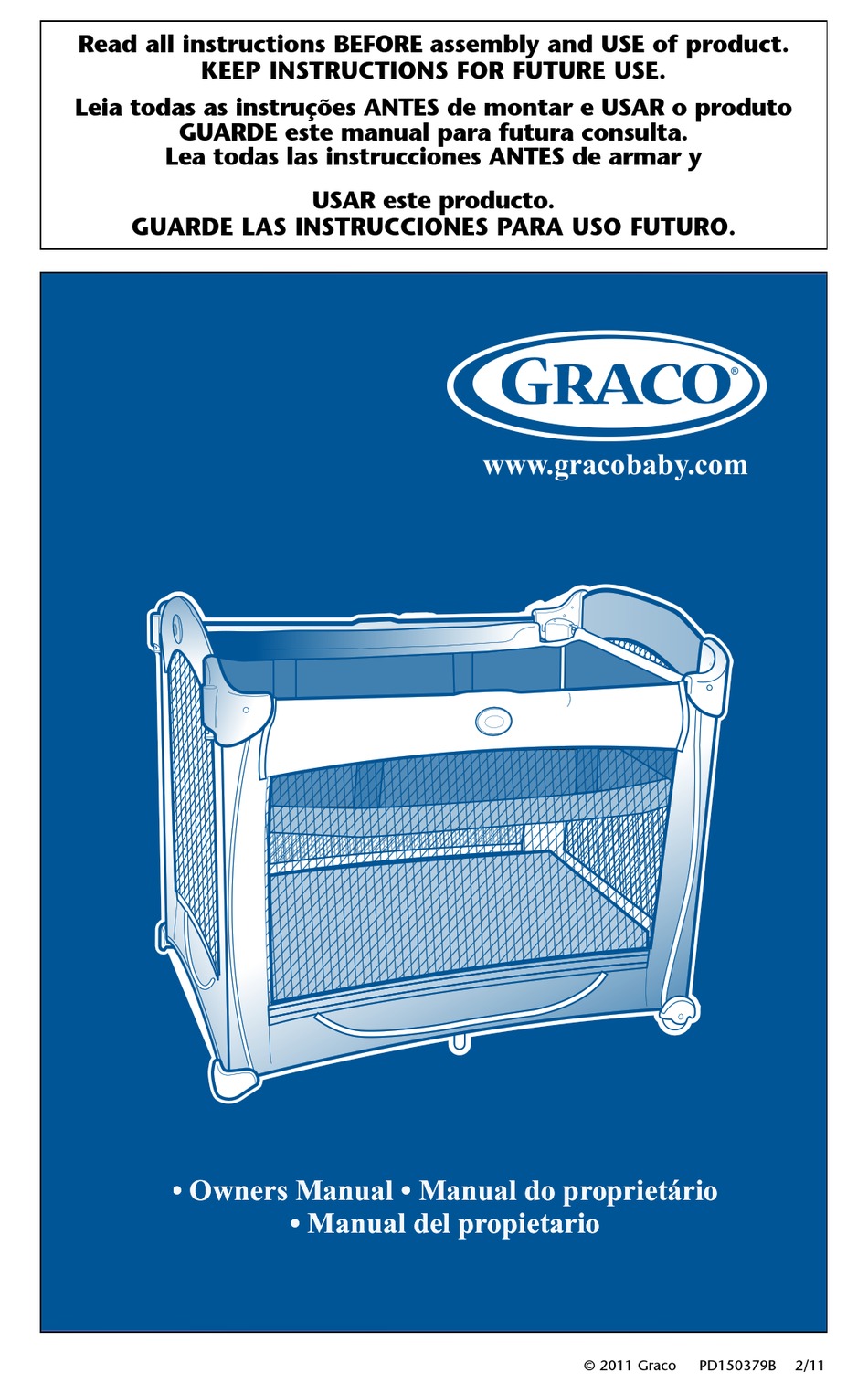 GRACO PACK'N'PLAY OWNER'S MANUAL Pdf Download