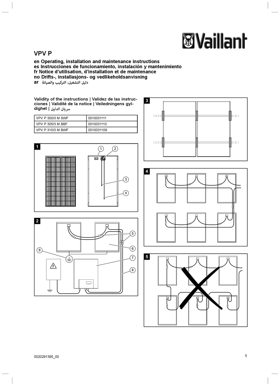 Vaillant Vpv P 300 3 M Swf Operating Installation And Maintenance Instructions Pdf Download Manualslib