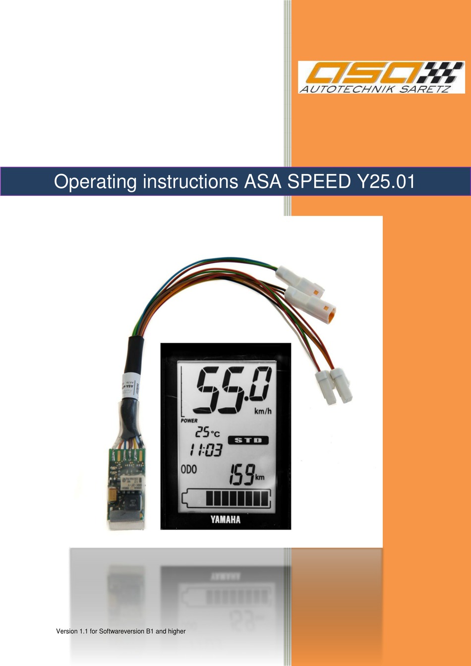 ASA ELECTRONICS SPEED Y25.01 OPERATING INSTRUCTIONS MANUAL Pdf Download ...