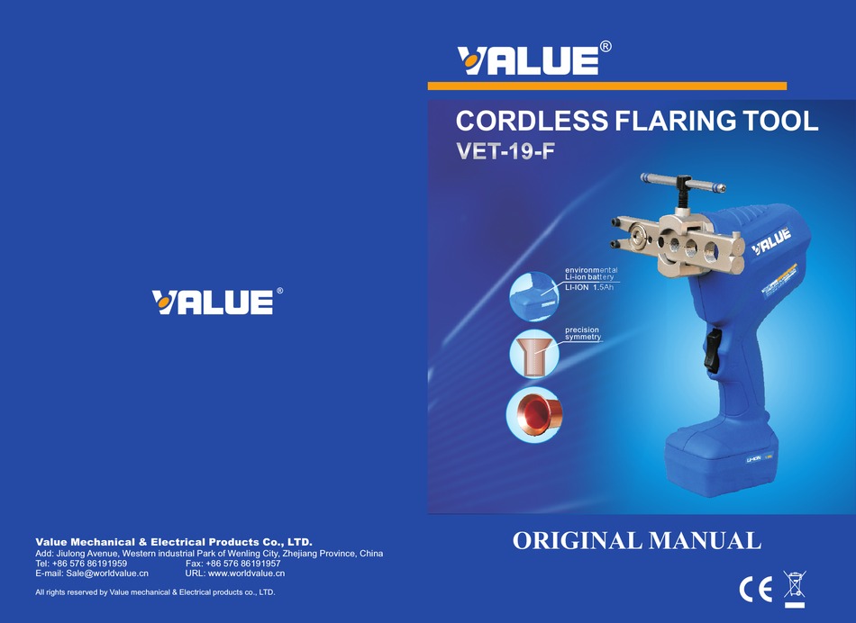 VALUE VET-19-F ORIGINAL MANUAL Pdf Download | ManualsLib