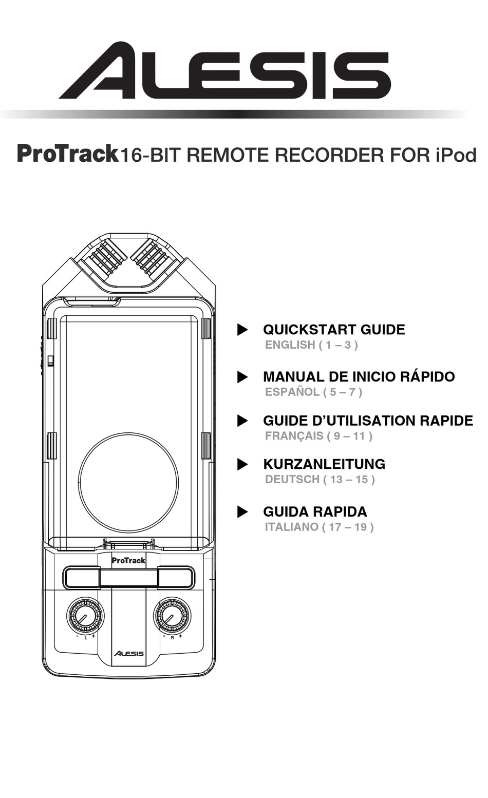 ALESIS PROTRACK QUICK START MANUAL Pdf Download | ManualsLib