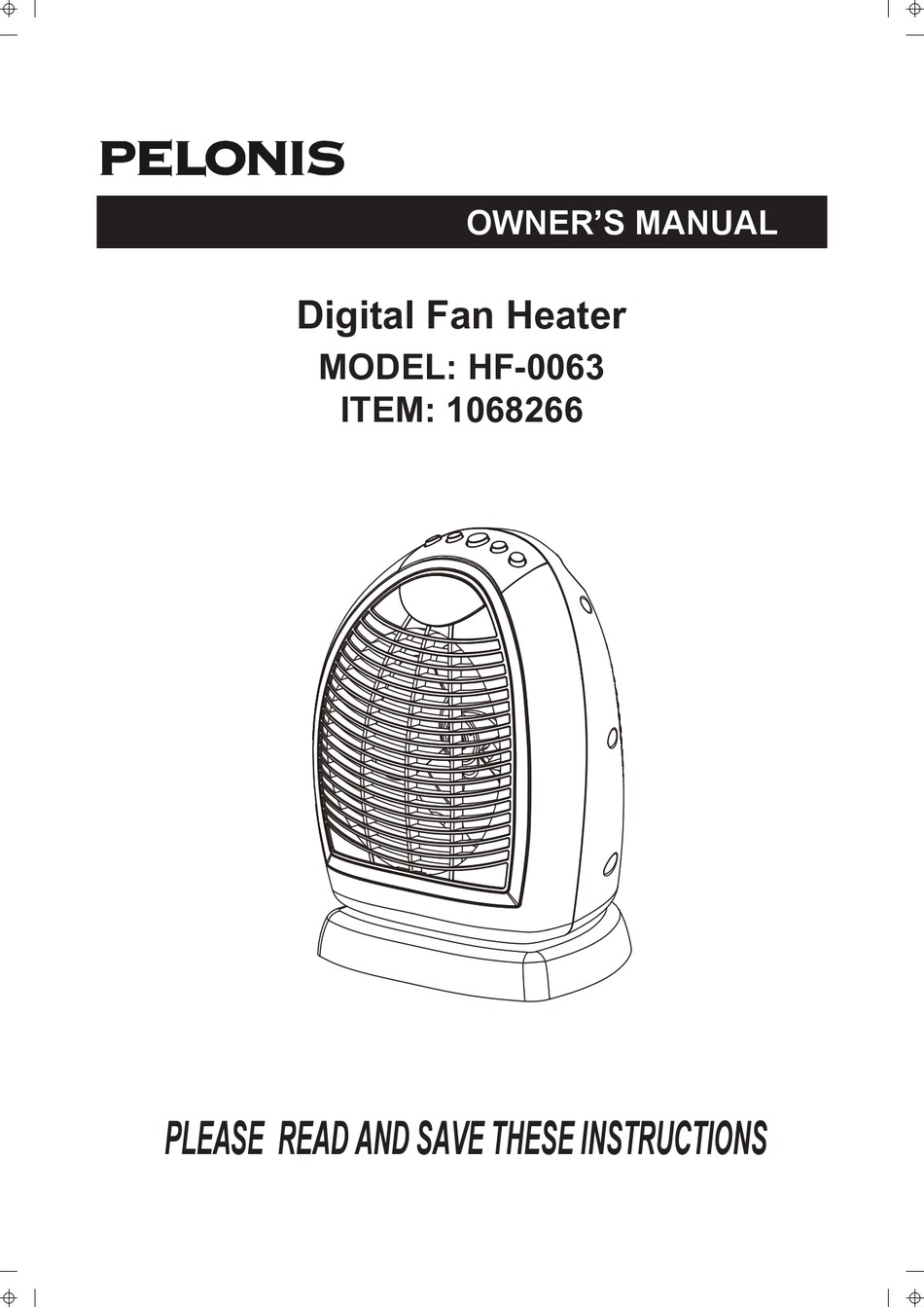 PELONIS HF-0063 OWNER'S MANUAL Pdf Download | ManualsLib