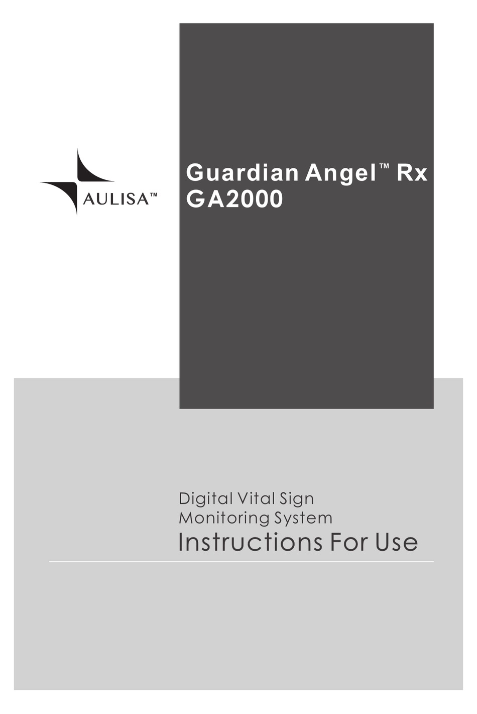 AULISA GUARDIAN ANGEL RX GA2000 INSTRUCTIONS FOR USE MANUAL Pdf