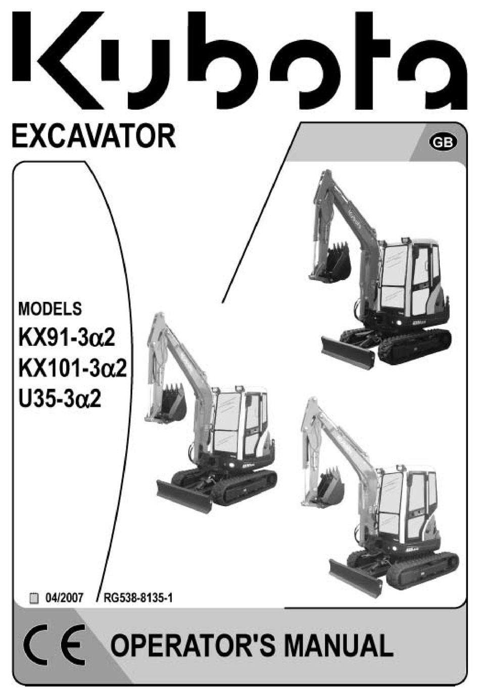 KUBOTA KX91-3A2 OPERATOR'S MANUAL Pdf Download | ManualsLib