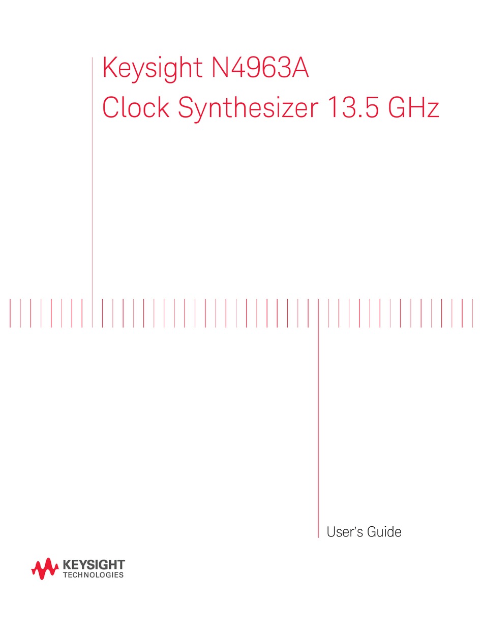 KEYSIGHT TECHNOLOGIES N4963A USER MANUAL Pdf Download | ManualsLib