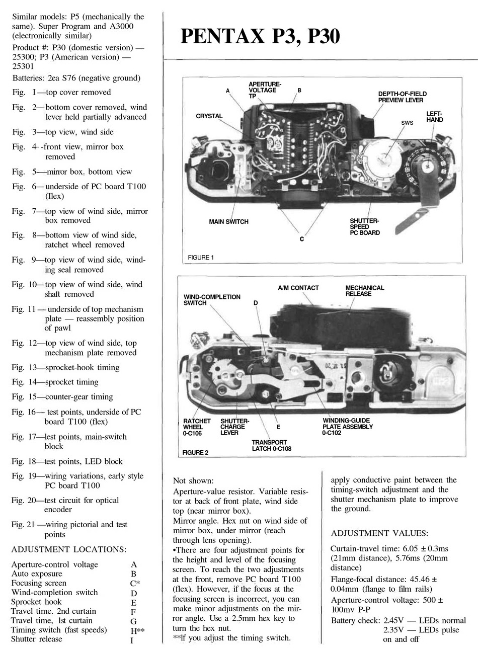 PENTAX P3 SERVICE MANUAL Pdf Download | ManualsLib