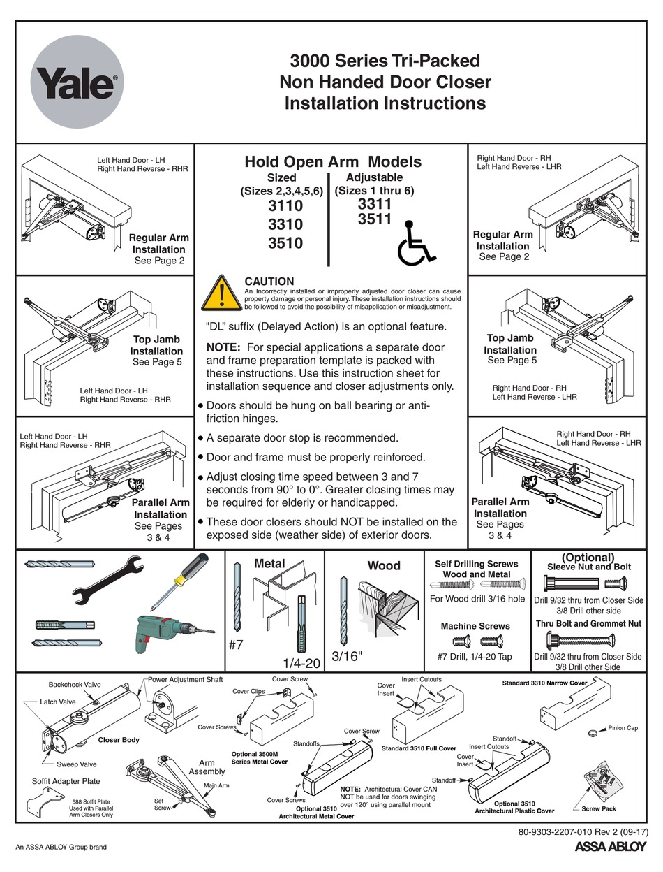 YALE 3000 SERIES INSTALLATION INSTRUCTIONS MANUAL Pdf Download | ManualsLib