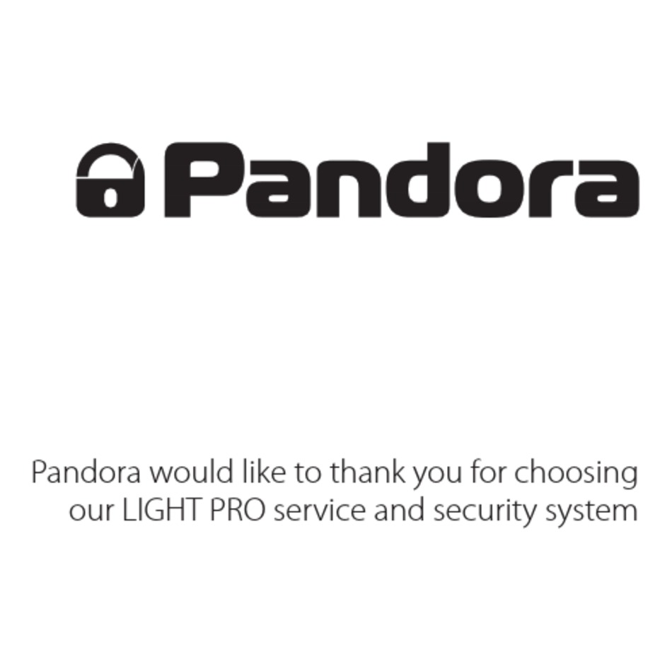 PANDORA LIGHT PRO USER MANUAL Pdf Download | ManualsLib