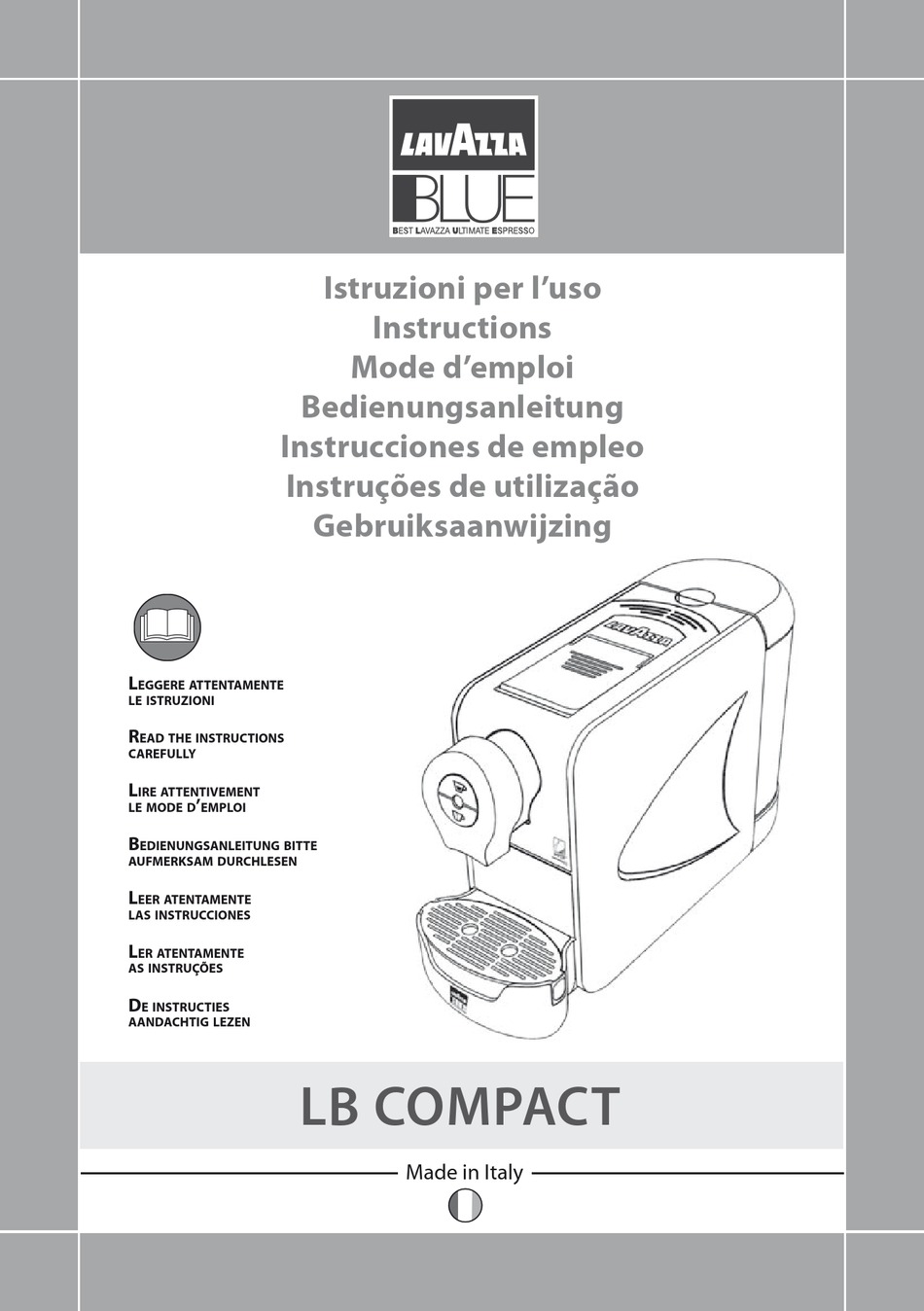 LAVAZZA LB COMPACT INSTRUCTIONS MANUAL Pdf Download ManualsLib