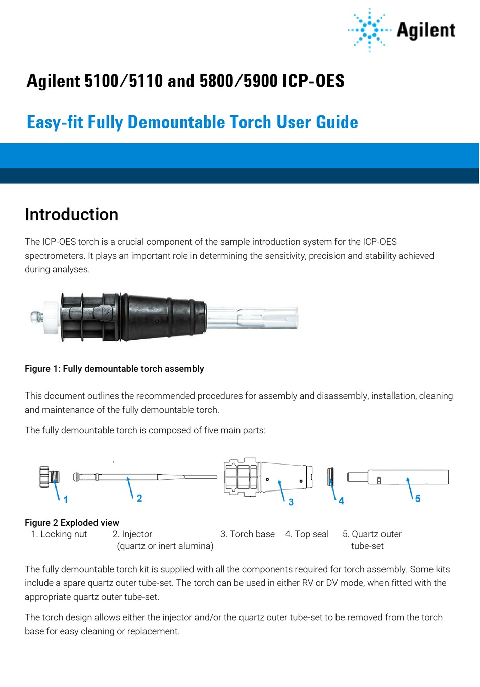 AGILENT TECHNOLOGIES 5100 ICP-OES USER MANUAL Pdf Download | ManualsLib