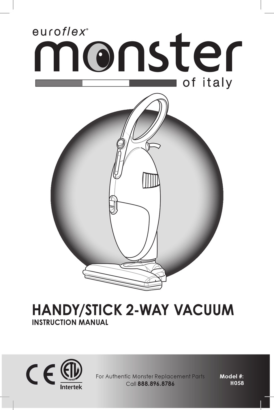 EUROFLEX MONSTER H058 INSTRUCTION MANUAL Pdf Download ManualsLib