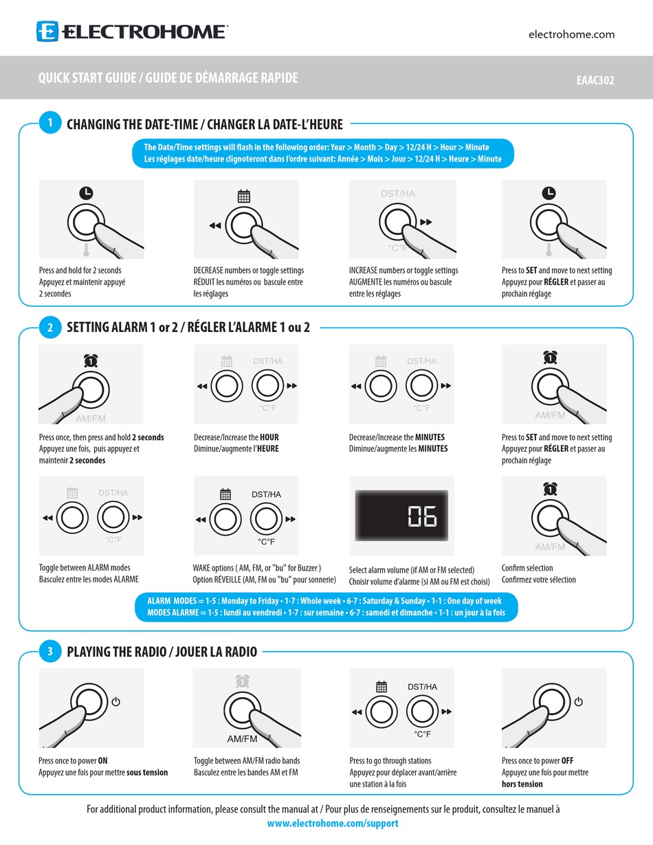 ELECTROHOME EAAC302 QUICK START MANUAL Pdf Download | ManualsLib