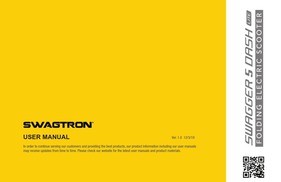 SWAGTRON SWAGGER 5 DASH LITE USER MANUAL Pdf Download | ManualsLib