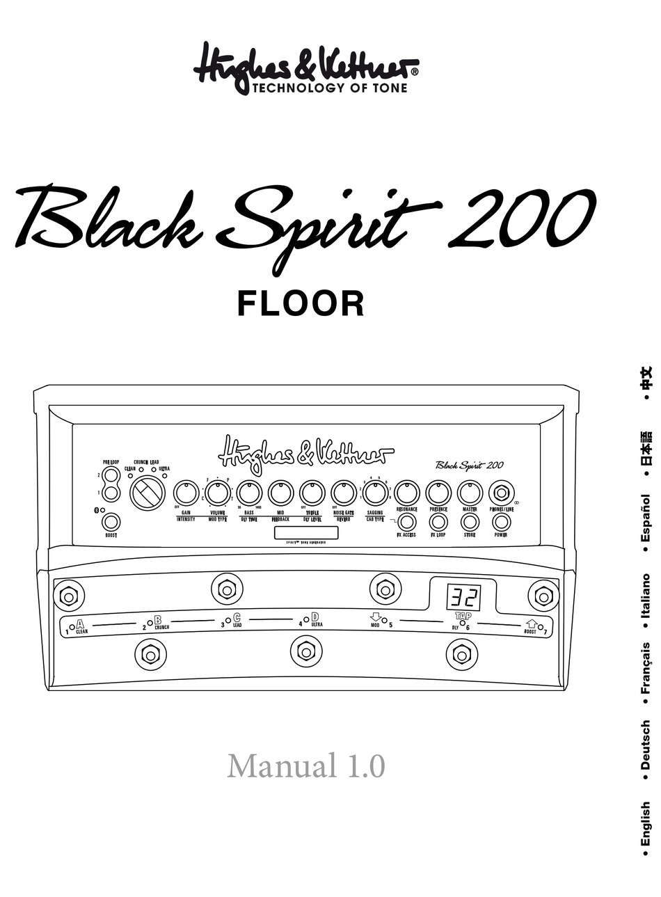 Hughes Kettner Black Spirit 0 Floor Manual Pdf Download Manualslib