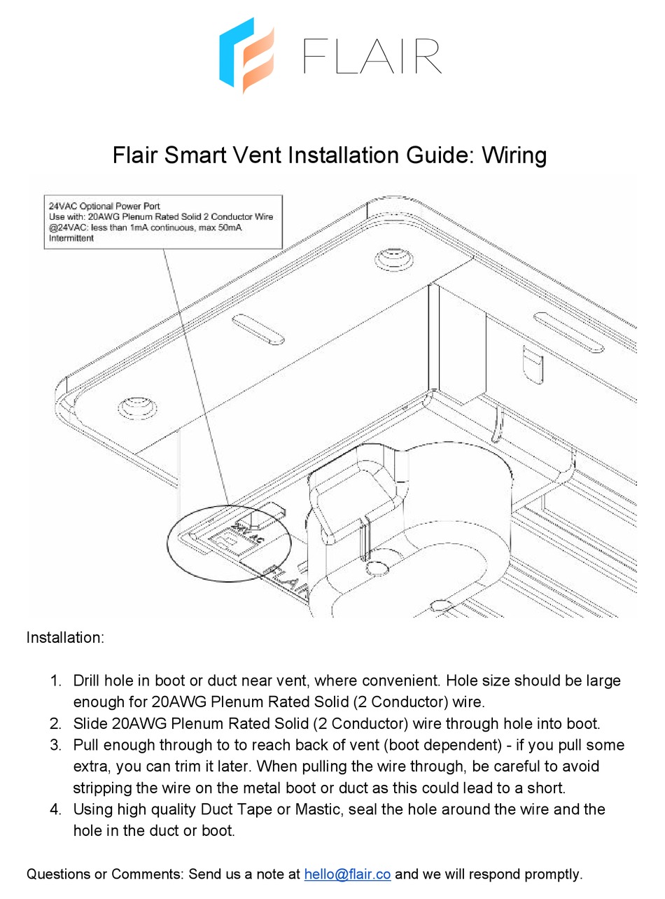 FLAIR SMART VENT INSTALLATION MANUAL Pdf Download ManualsLib