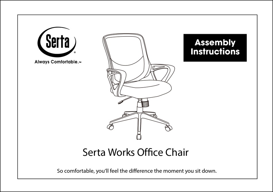 Serta siena task chair best sale assembly instructions