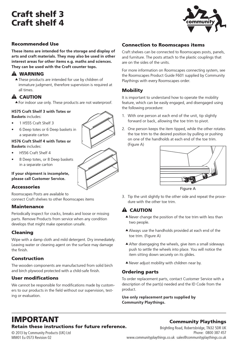 COMMUNITY PLAYTHINGS CRAFT SHELF 3 QUICK START MANUAL Pdf Download