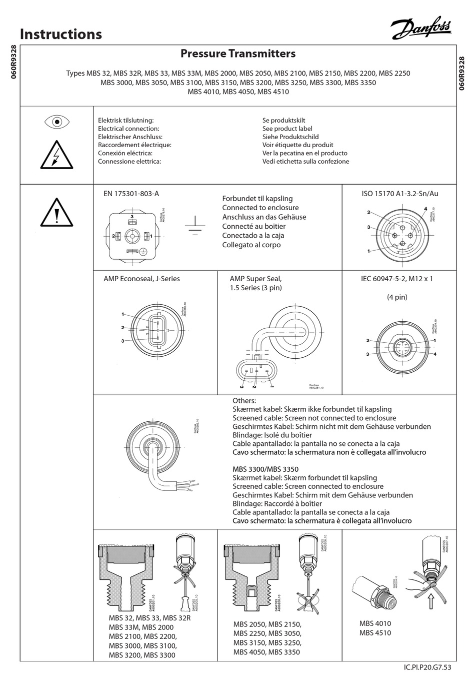 DANFOSS MBS 32R INSTRUCTIONS Pdf Download | ManualsLib