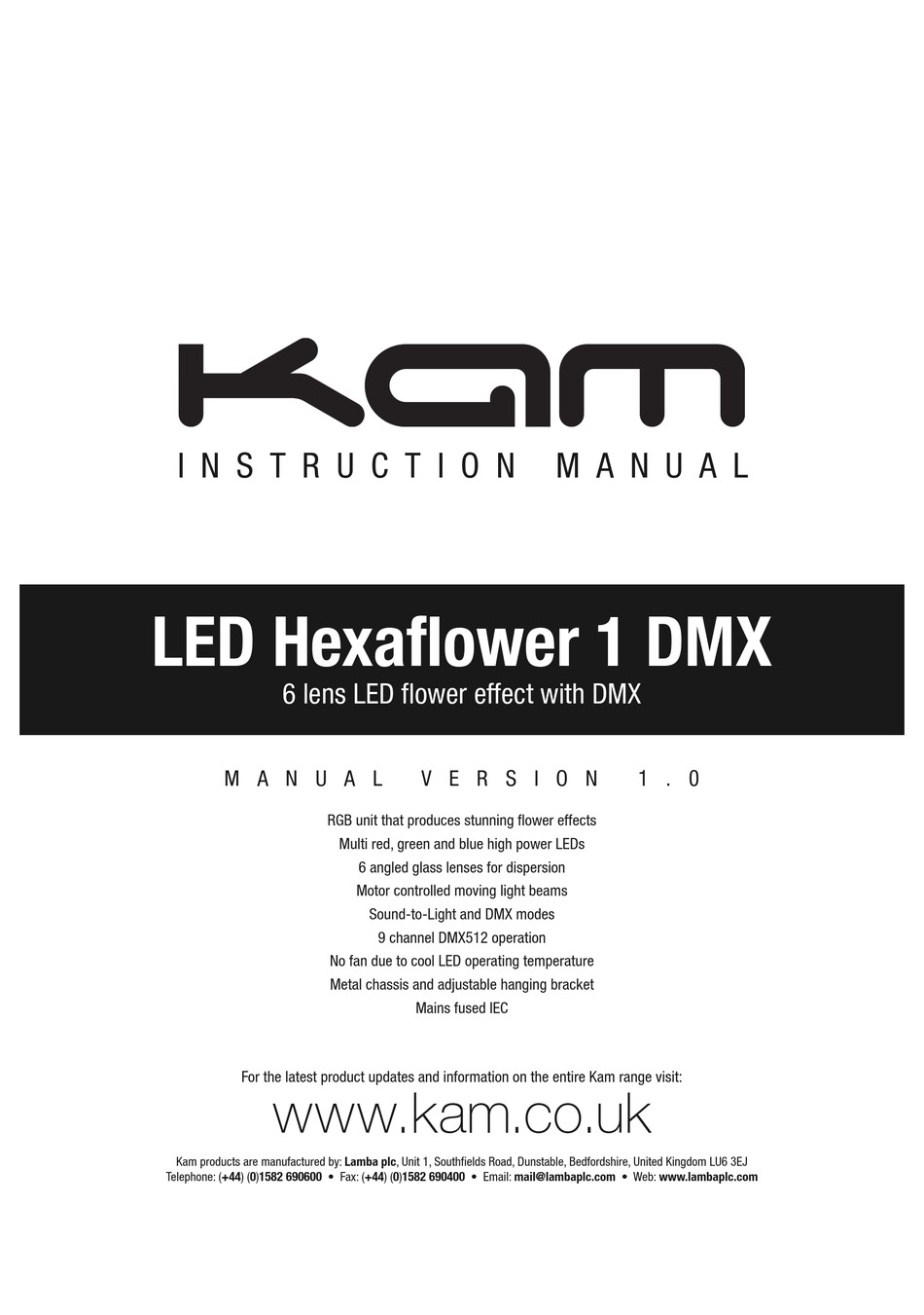 6 Lenses Kam Hexatrix Glow Effect LED Light