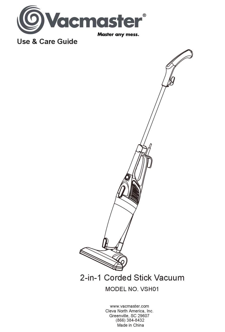 VACMASTER VSH01 USE & CARE MANUAL Pdf Download ManualsLib