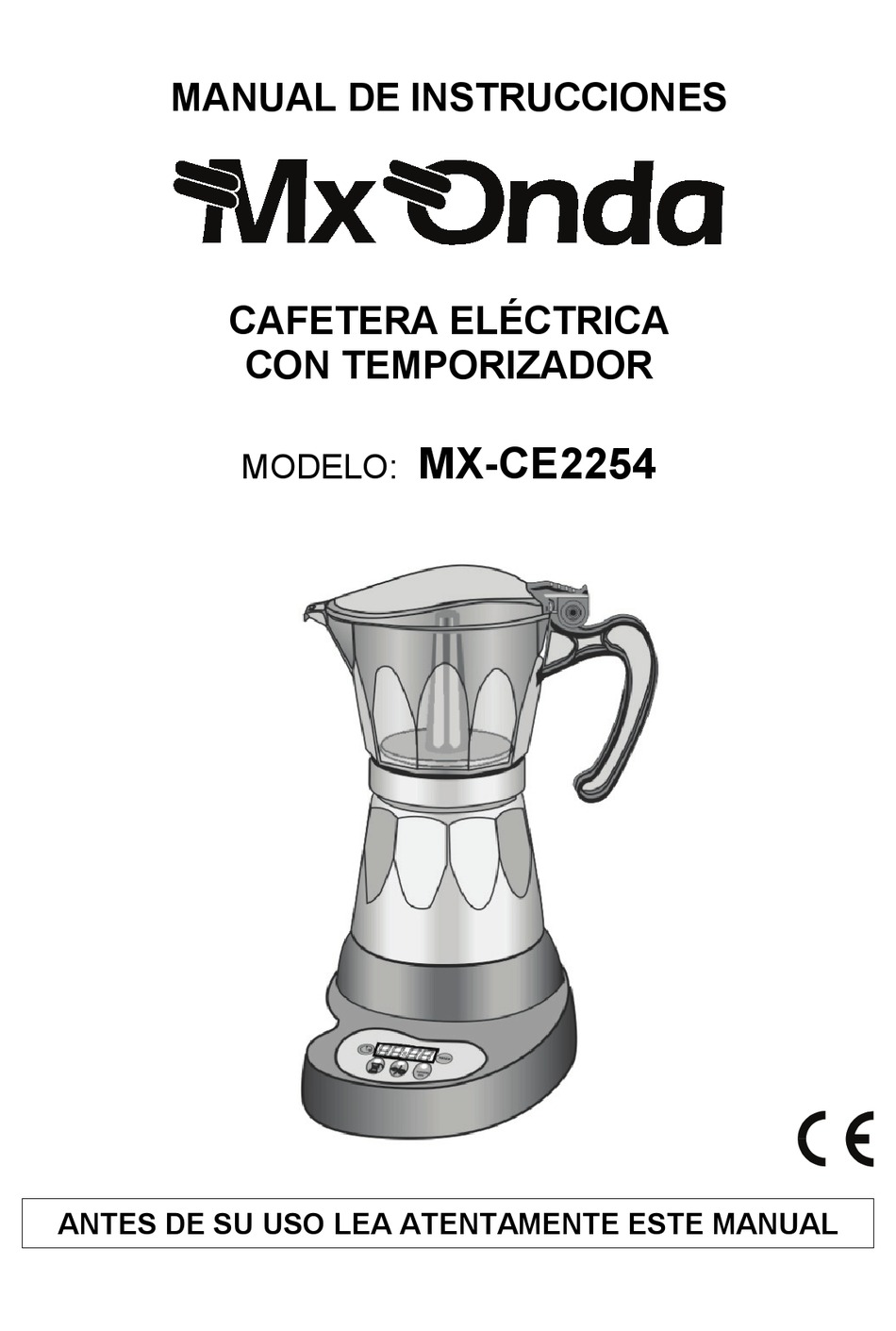 Cafetera eléctrica con temporizador MX-CE2254