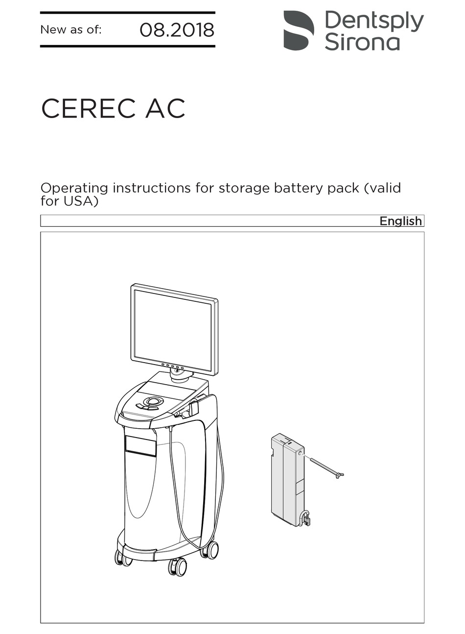 DENTSPLY SIRONA CEREC AC OPERATING INSTRUCTIONS MANUAL Pdf Download