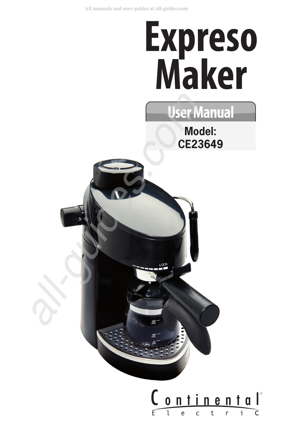 CONTINENTAL ELECTRIC EXPRESO MAKER CE23649 USER MANUAL Pdf Download |  ManualsLib
