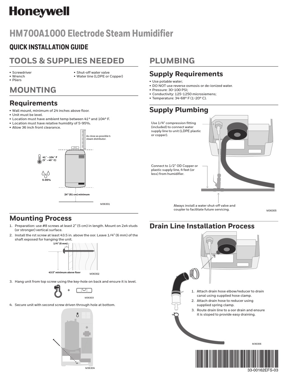 Honeywell Hm700a1000 Quick Installation Manual Pdf Download Manualslib 0782